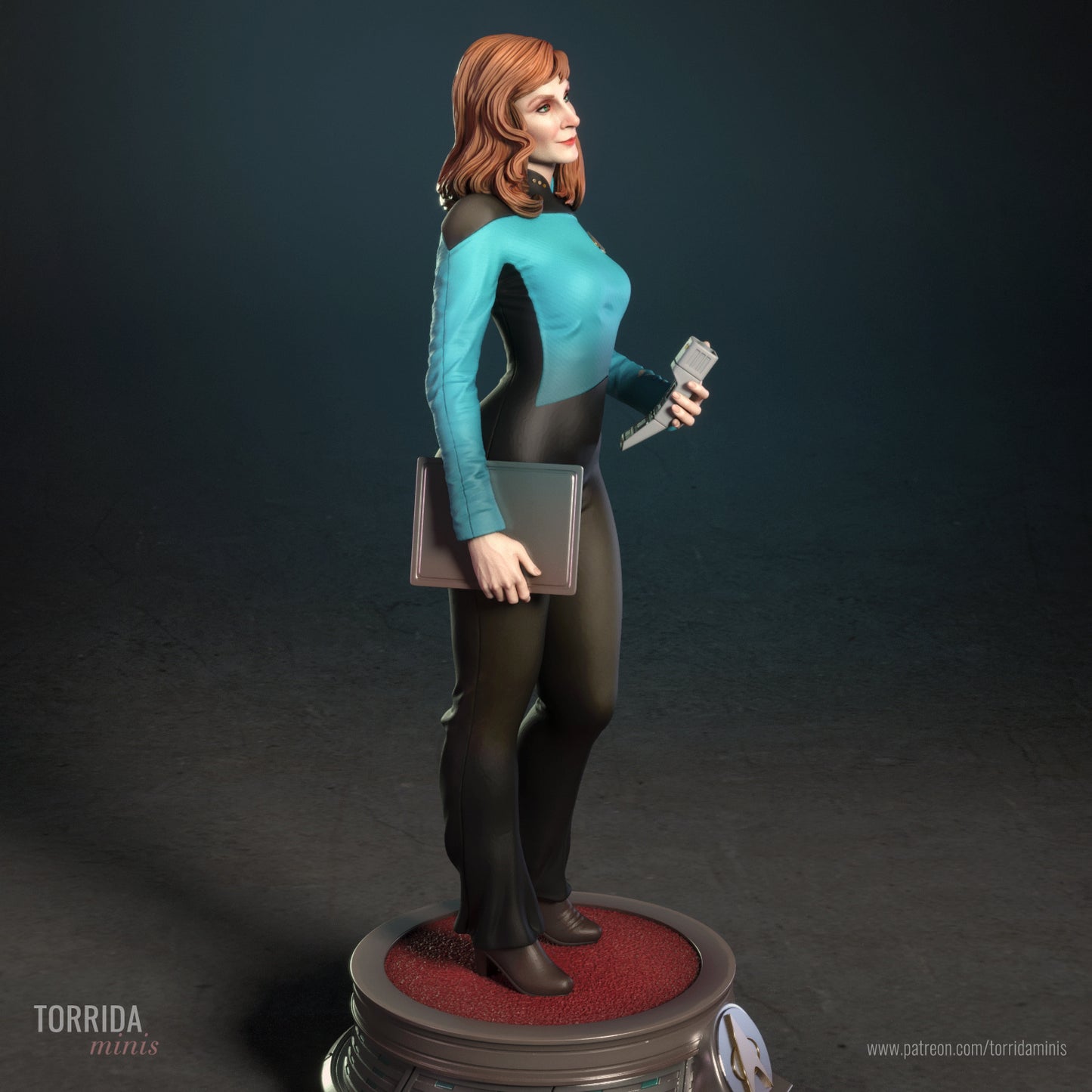 Beverly Crusher Sculpture (75mm to 500mm) - Unassembled/Unpainted/3D Print