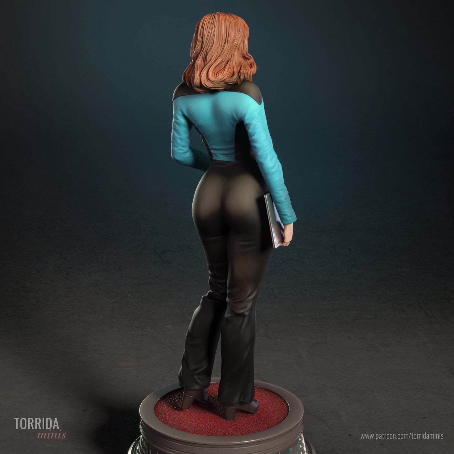 Beverly Crusher Sculpture (75mm to 500mm) - Unassembled/Unpainted/3D Print