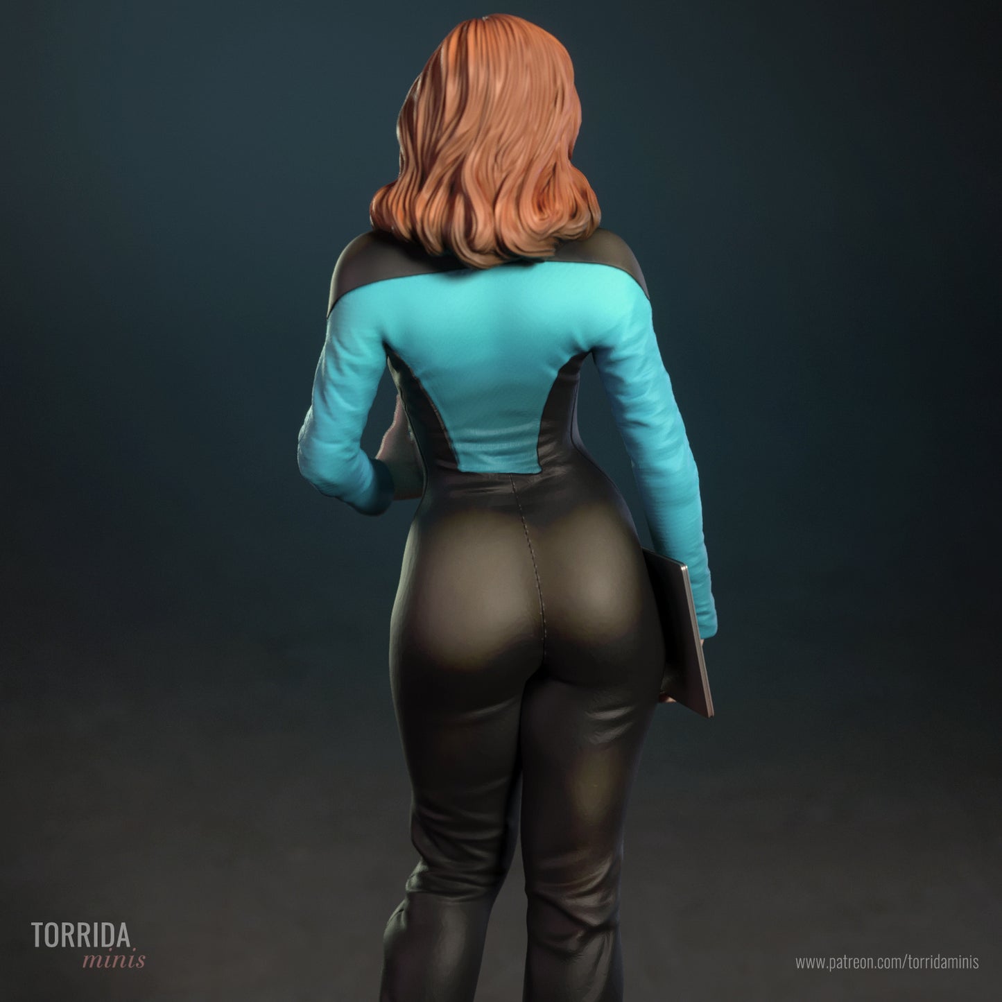 Beverly Crusher Sculpture (75mm to 500mm) - Unassembled/Unpainted/3D Print