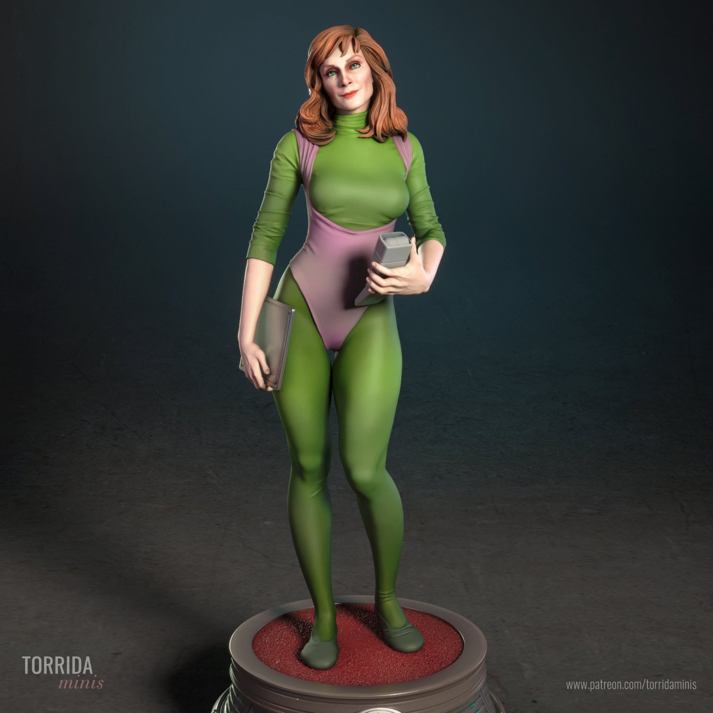 Beverly Crusher Sculpture (75mm to 500mm) - Unassembled/Unpainted/3D Print