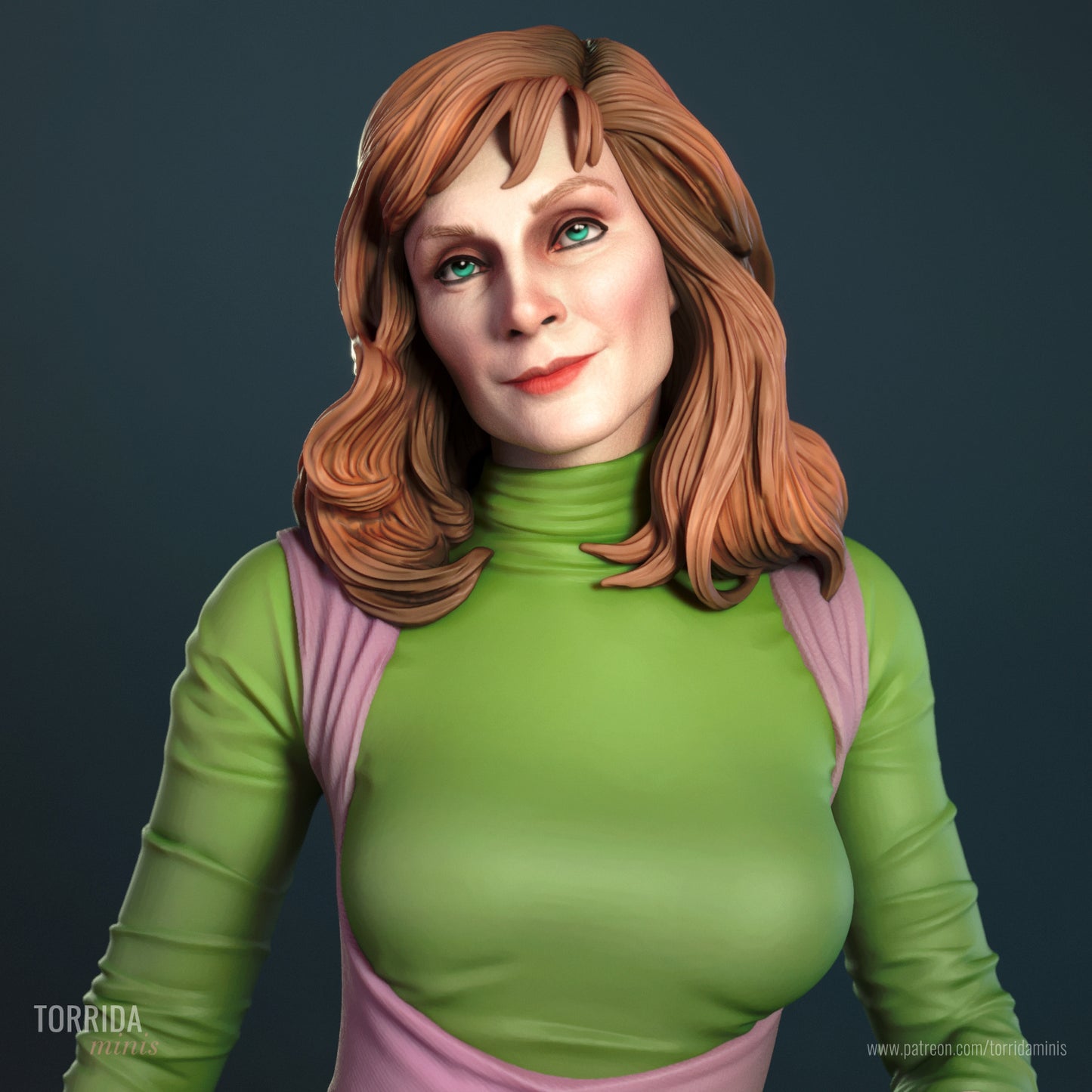 Beverly Crusher Sculpture (75mm to 500mm) - Unassembled/Unpainted/3D Print