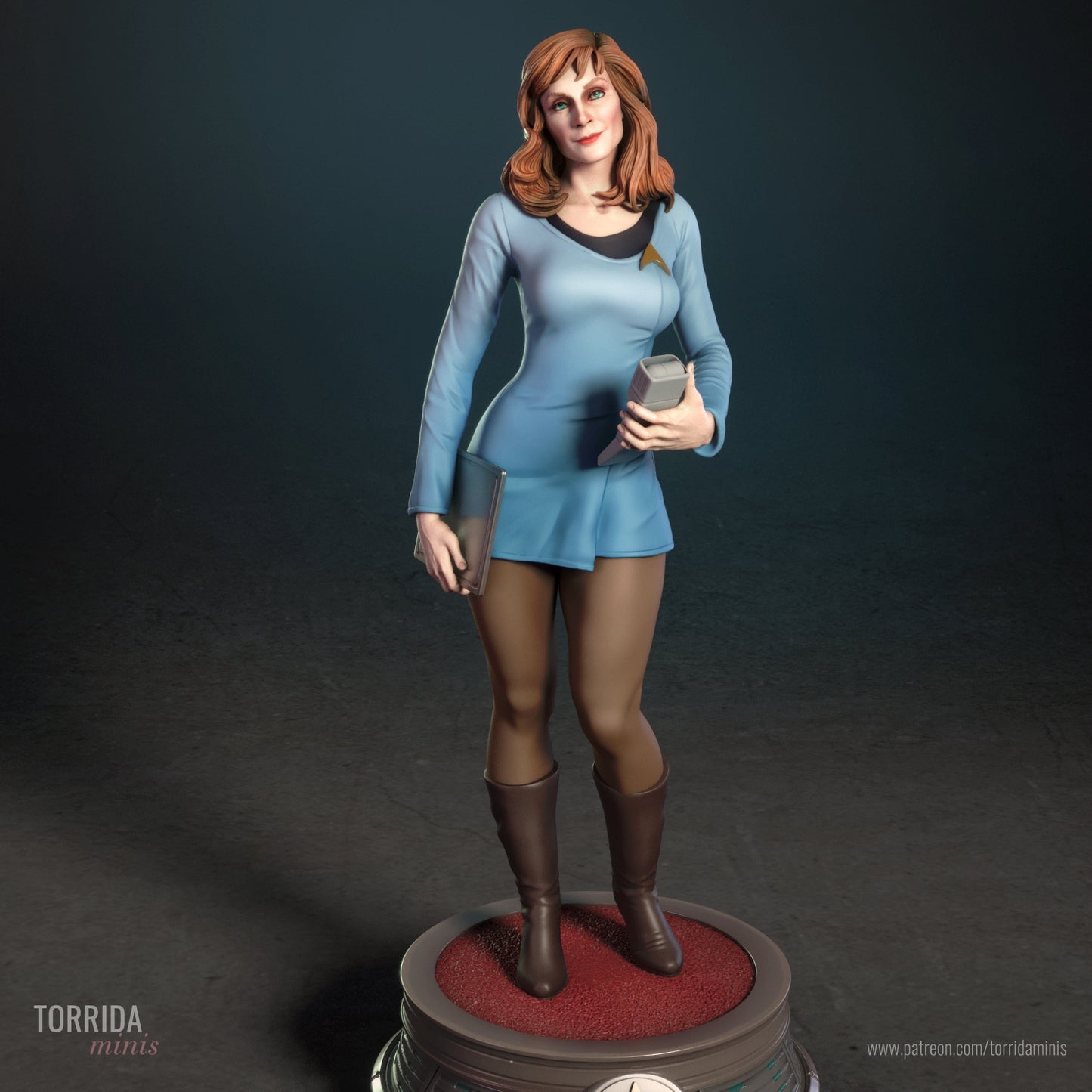 Beverly Crusher Sculpture (75mm to 500mm) - Unassembled/Unpainted/3D Print