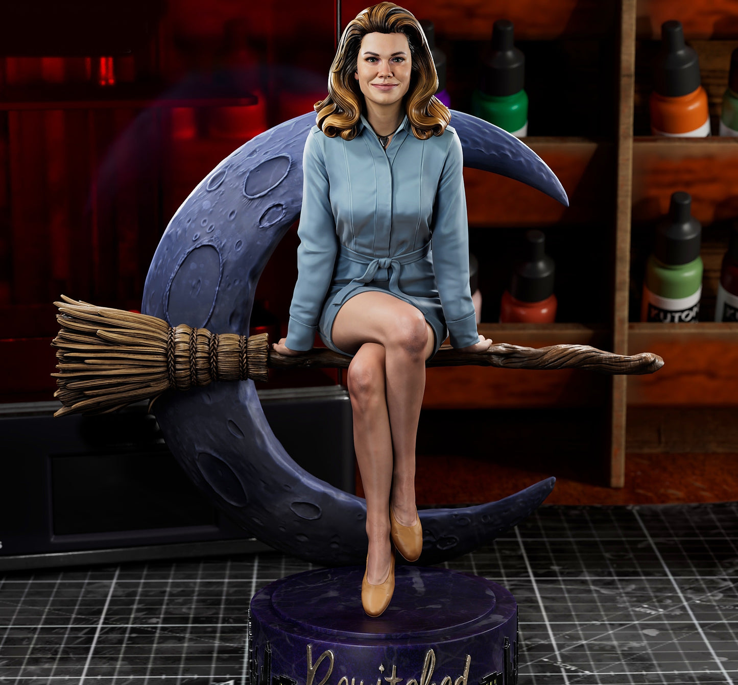 Bewitched Sculpture (75mm to 500mm) - Unassembled/Unpainted/3D Print