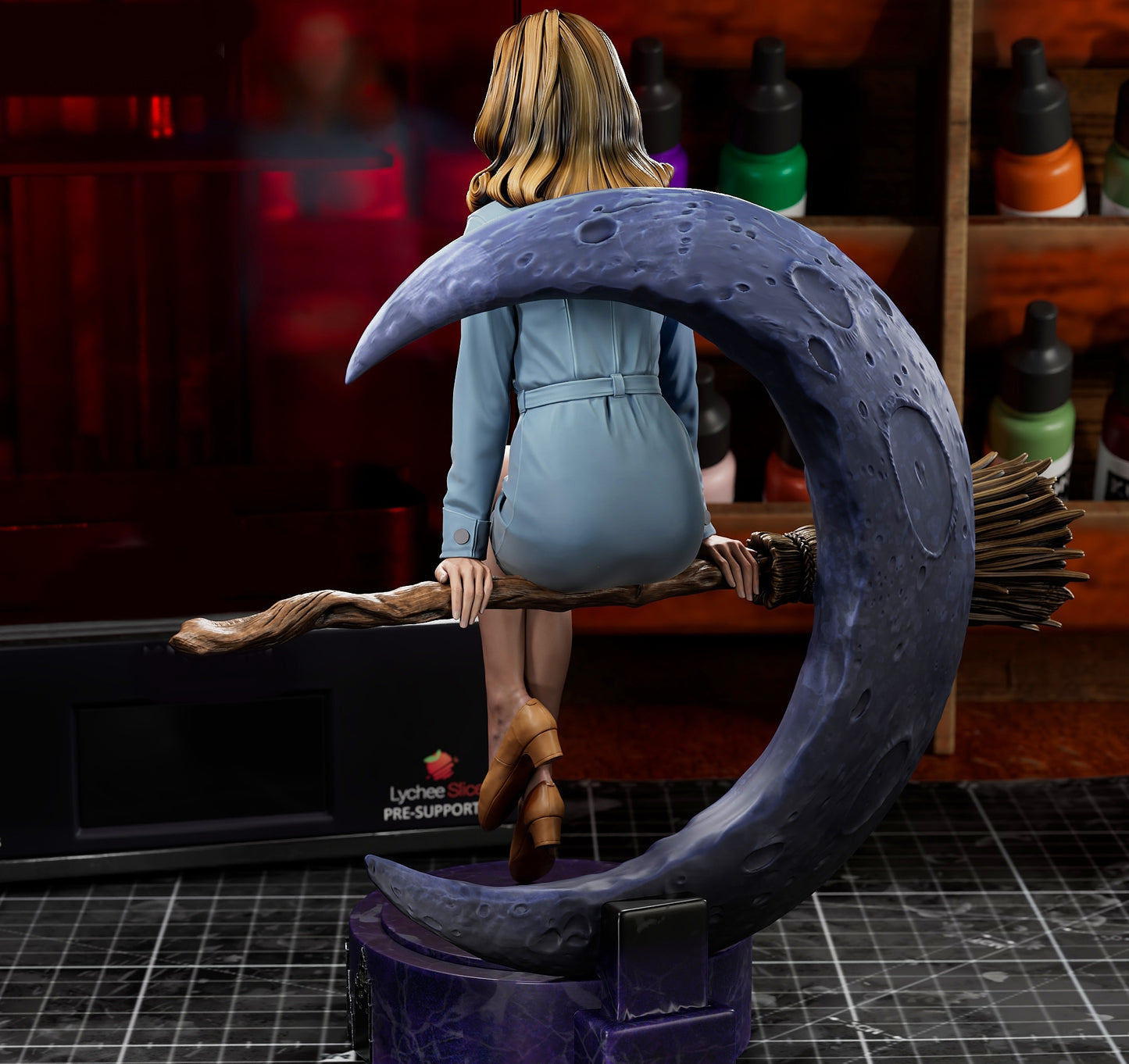 Bewitched Sculpture (75mm to 500mm) - Unassembled/Unpainted/3D Print