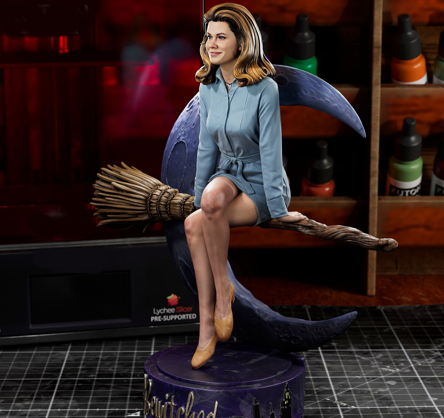 Bewitched Sculpture (75mm to 500mm) - Unassembled/Unpainted/3D Print