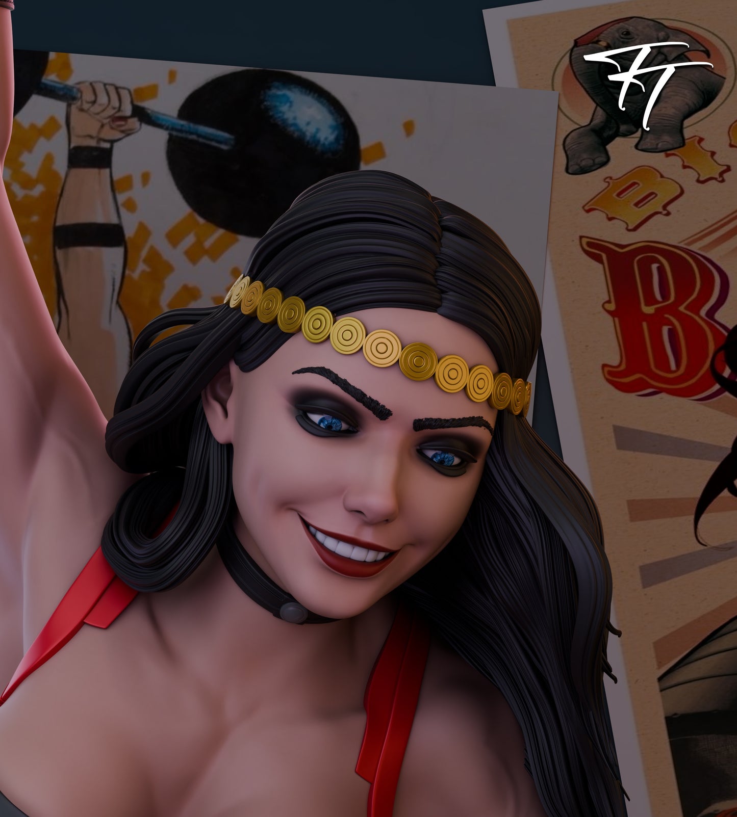 Big Barda Sculpture (75mm to 500mm) - Unassembled/Unpainted/3D Print