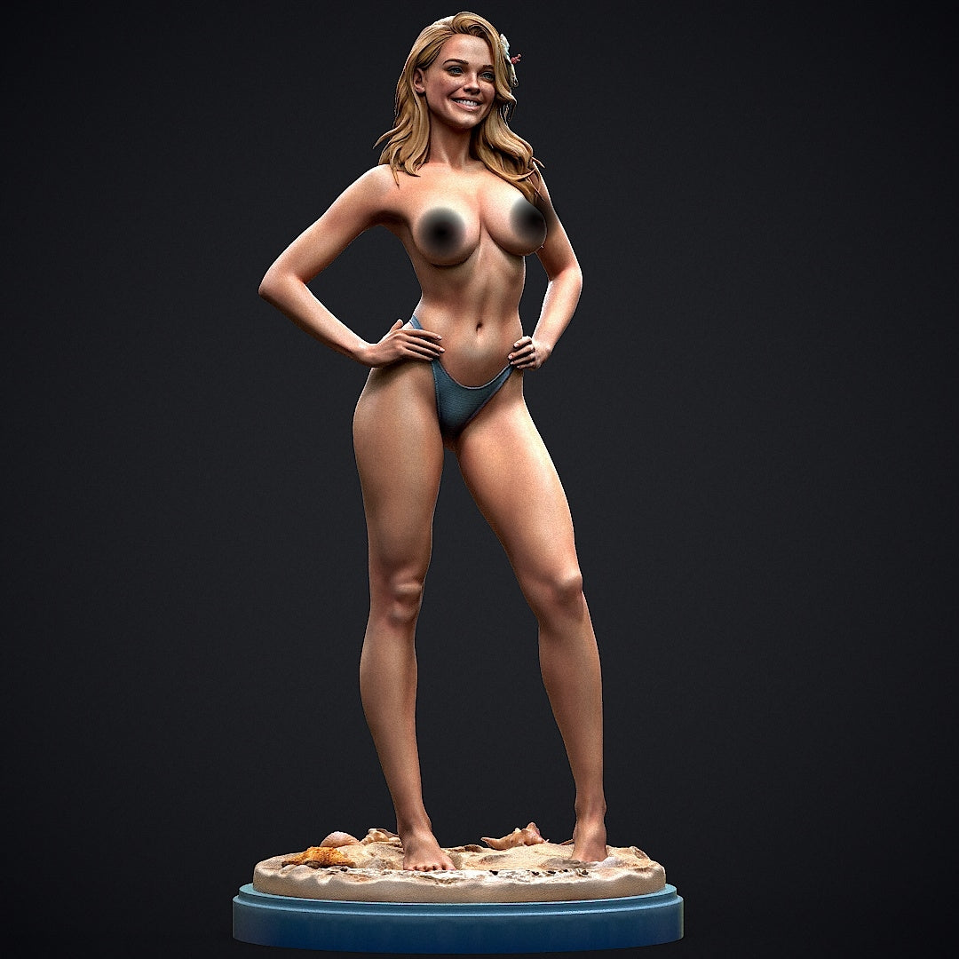 Bikini Girl Pin Up NSFW Sculpture (75mm to 500mm) - Unassembled/Unpainted/3D Print