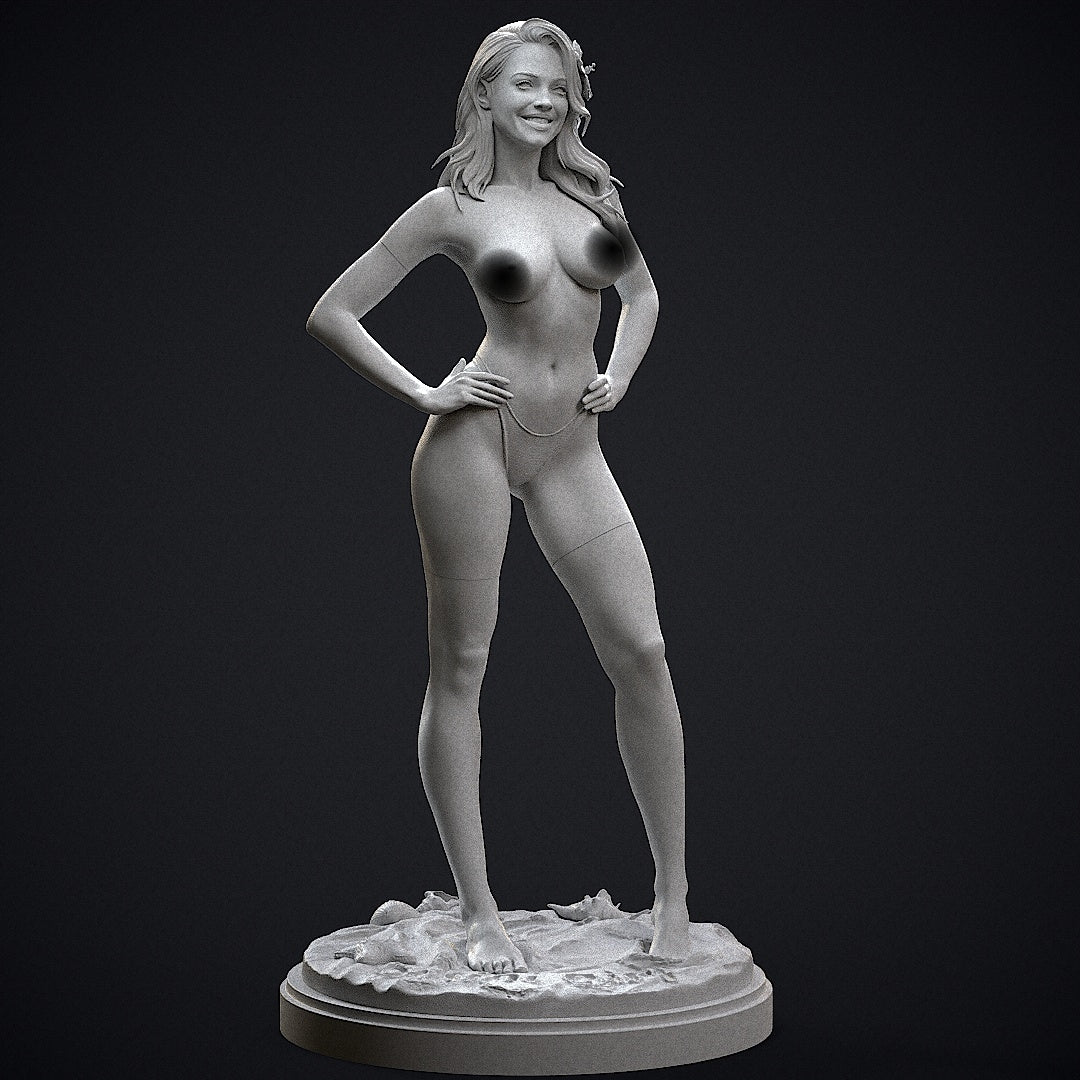 Bikini Girl Pin Up NSFW Sculpture (75mm to 500mm) - Unassembled/Unpainted/3D Print