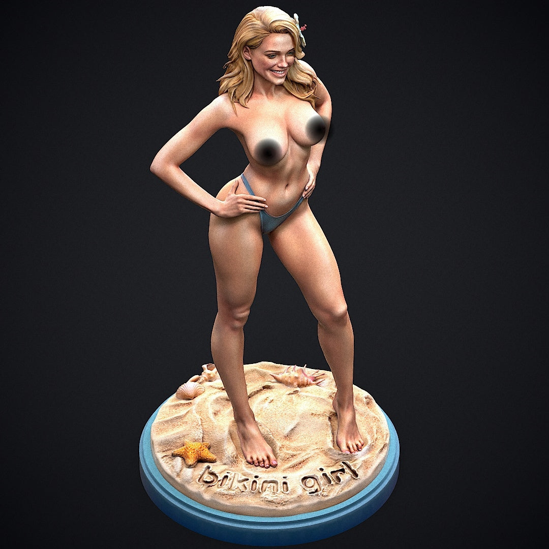 Bikini Girl Pin Up NSFW Sculpture (75mm to 500mm) - Unassembled/Unpainted/3D Print