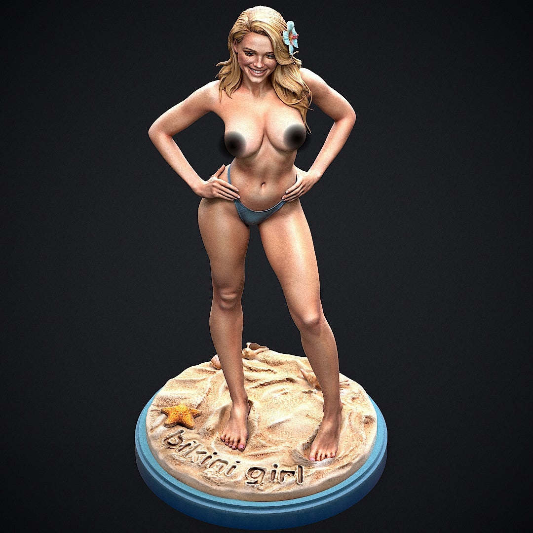 Bikini Girl Pin Up NSFW Sculpture (75mm to 500mm) - Unassembled/Unpainted/3D Print