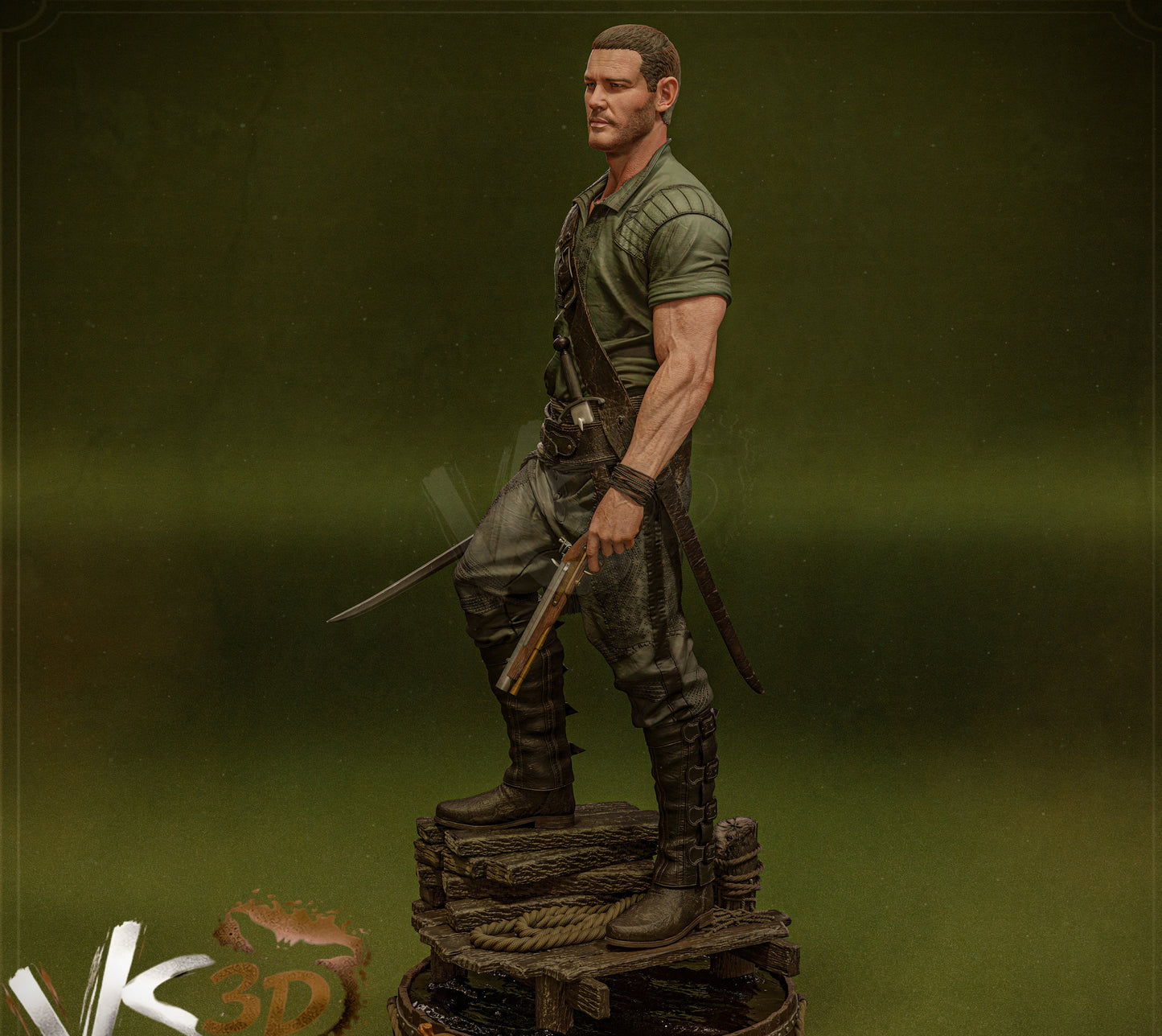 Billy Bones Sculpture (75mm to 500mm) - Unassembled/Unpainted/3D Print