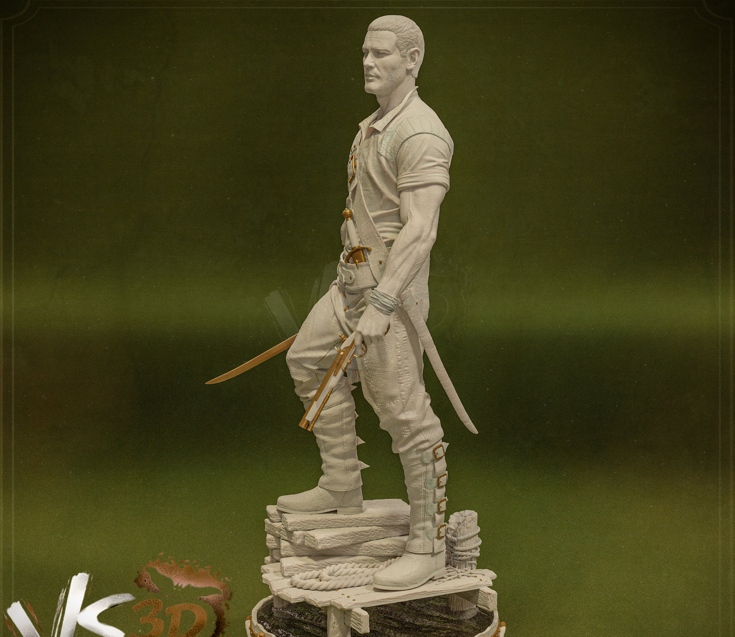 Billy Bones Sculpture (75mm to 500mm) - Unassembled/Unpainted/3D Print