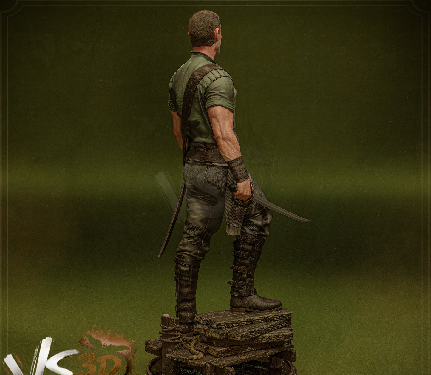 Billy Bones Sculpture (75mm to 500mm) - Unassembled/Unpainted/3D Print