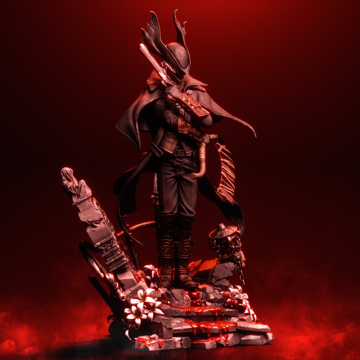 The Hunter Sculpture (75mm to 500mm) - Unassembled/Unpainted/3D Print