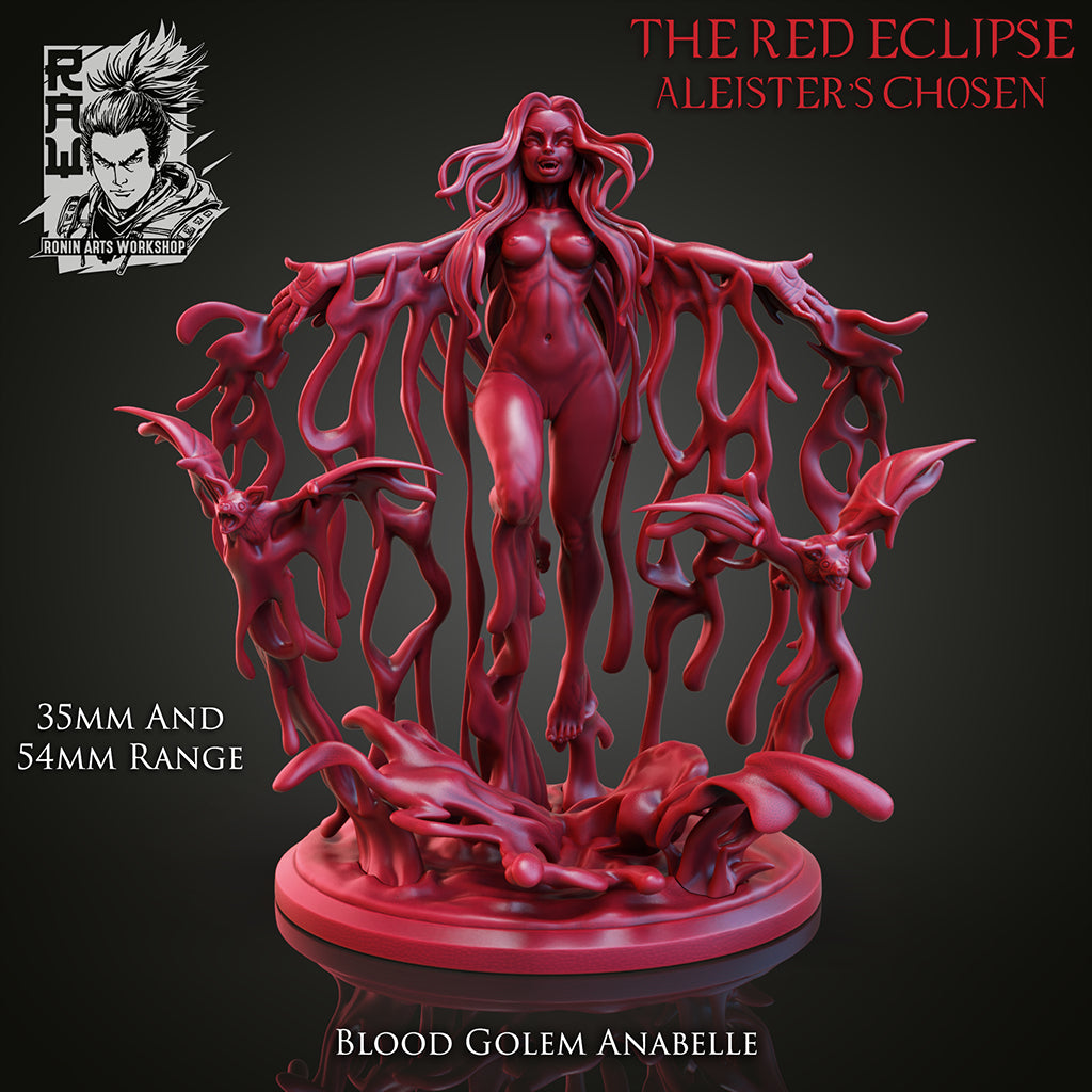 Blood Golem Anabelle - Vampire - Undead - Mordheim - Ravenloft - Dungeons and Dragons - by RAW - Tabletop RPG Miniature - Roleplaying 3D Printed Fantasy Mini