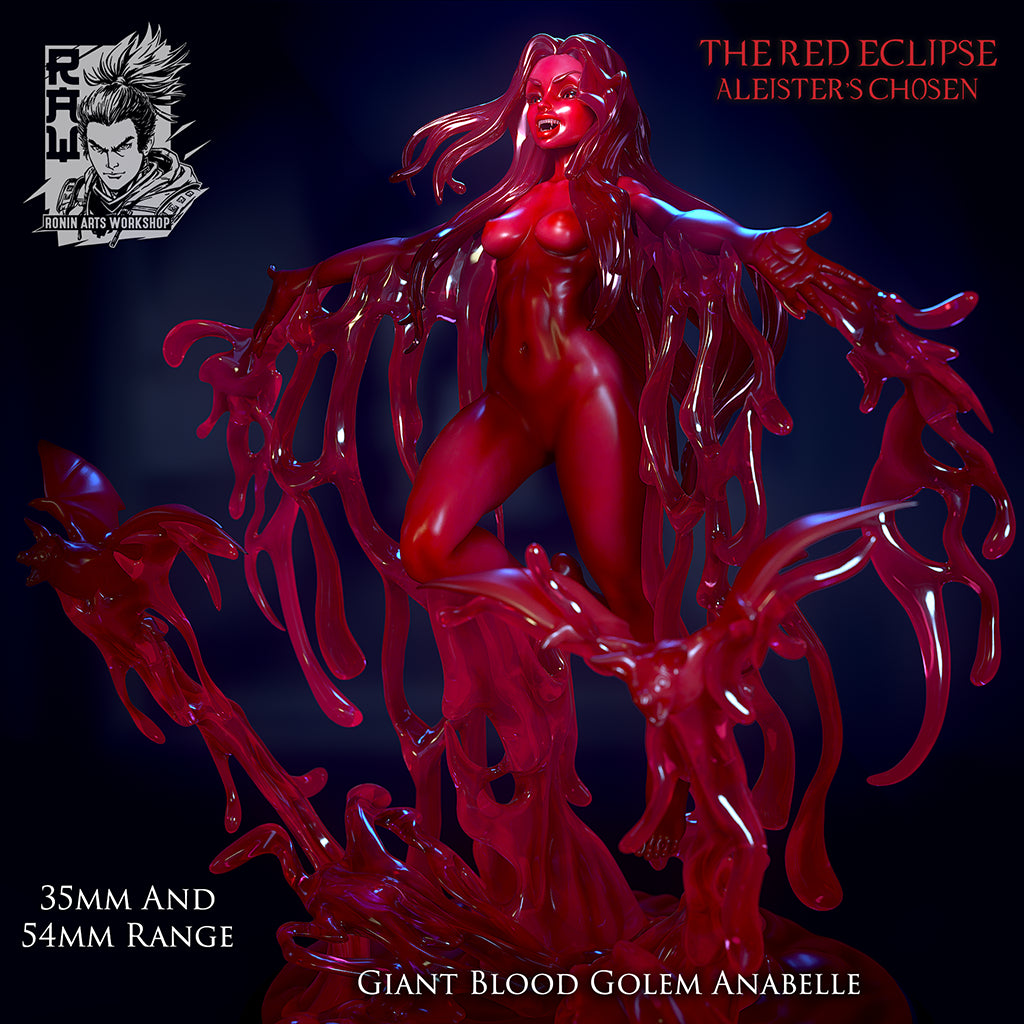 Blood Golem Anabelle - Vampire - Undead - Mordheim - Ravenloft - Dungeons and Dragons - by RAW - Tabletop RPG Miniature - Roleplaying 3D Printed Fantasy Mini