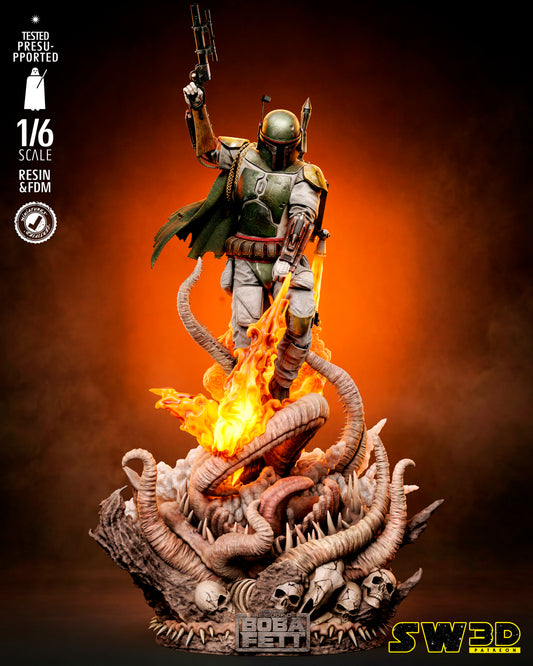Boba Fett Sculpture (75mm to 500mm) - Unassembled/Unpainted/3D Print