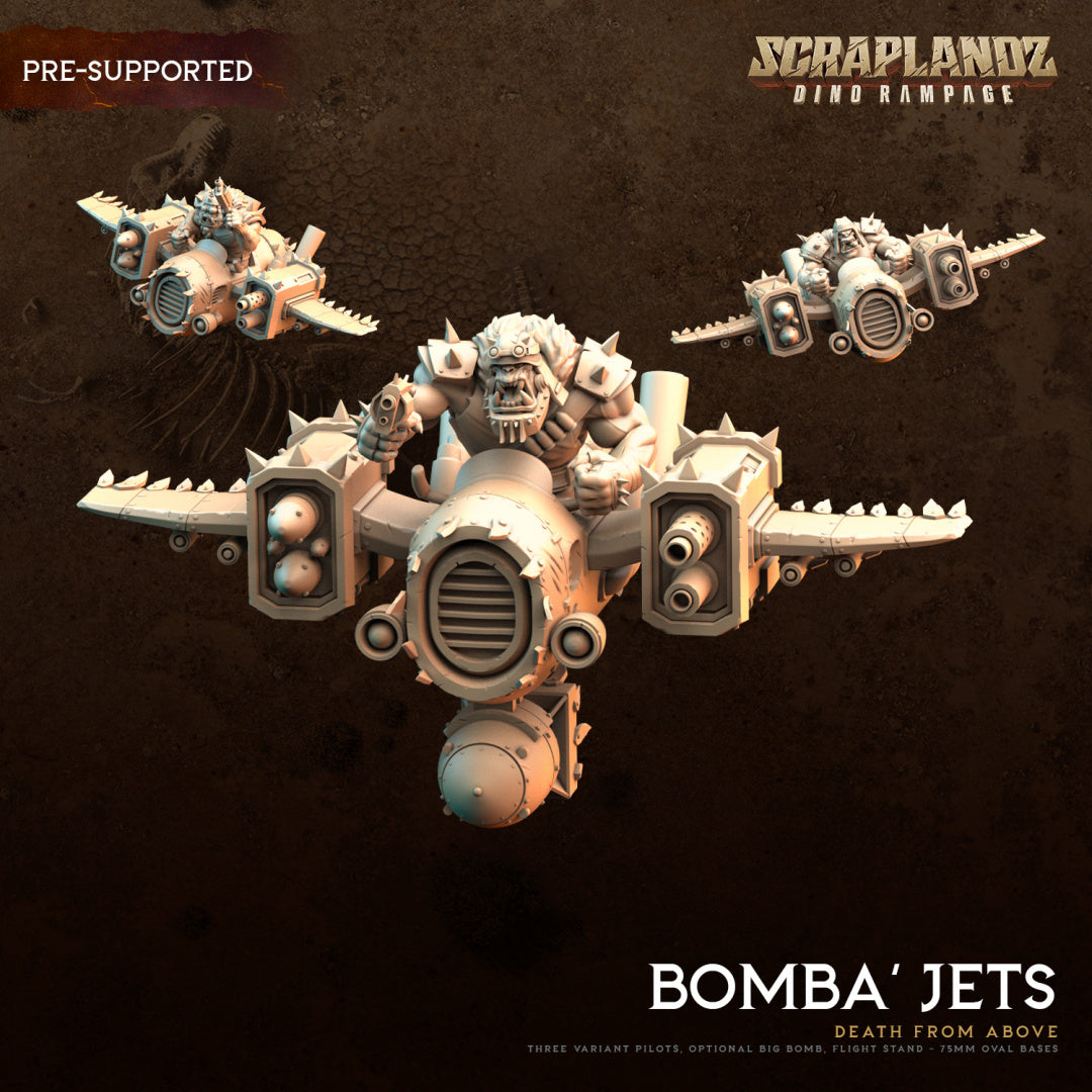 Bomba Jets - Death From Above - by Dark Gods- Tabletop RPG Miniature - Roleplaying 3D Printed Fantasy Mini