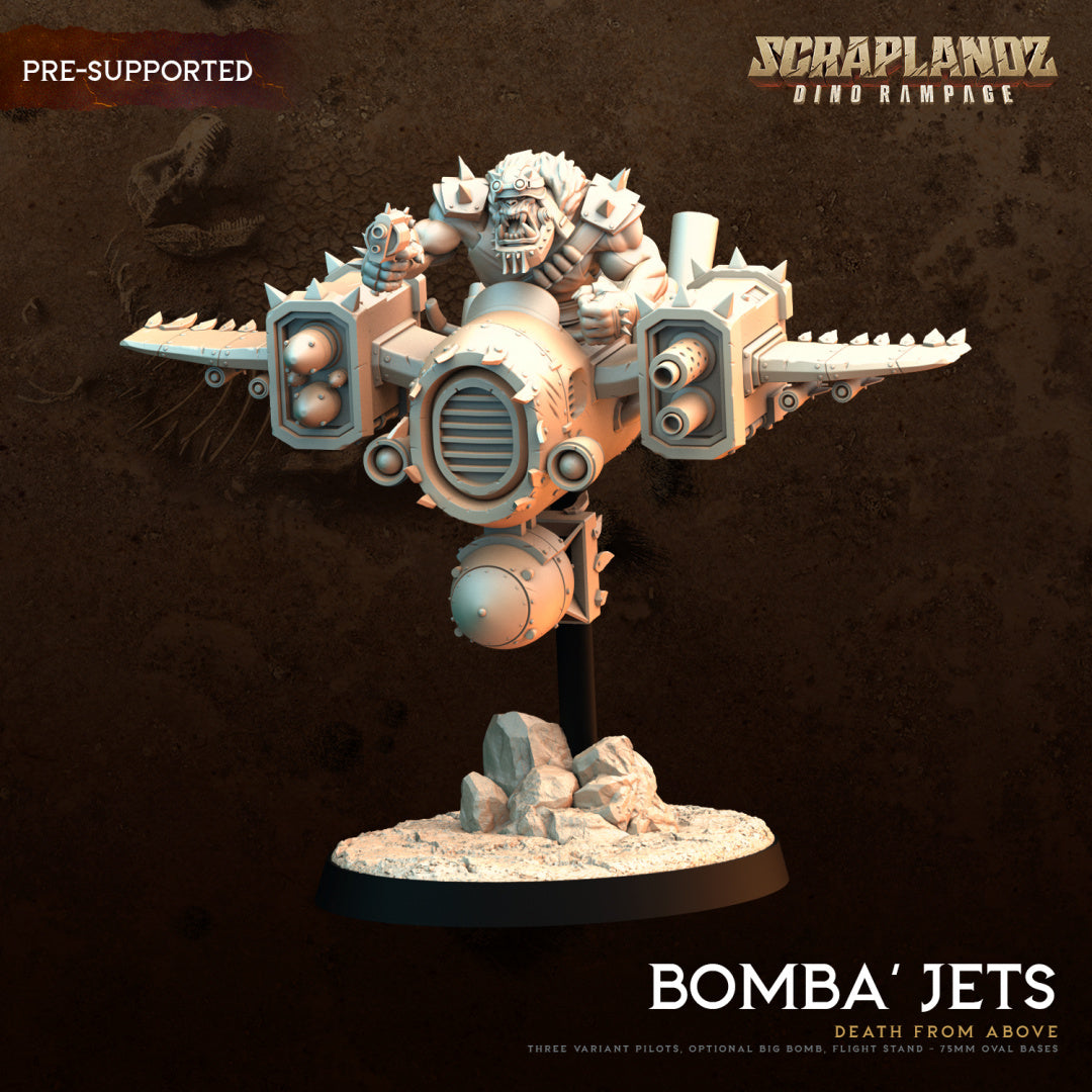 Bomba Jets - Death From Above - by Dark Gods- Tabletop RPG Miniature - Roleplaying 3D Printed Fantasy Mini