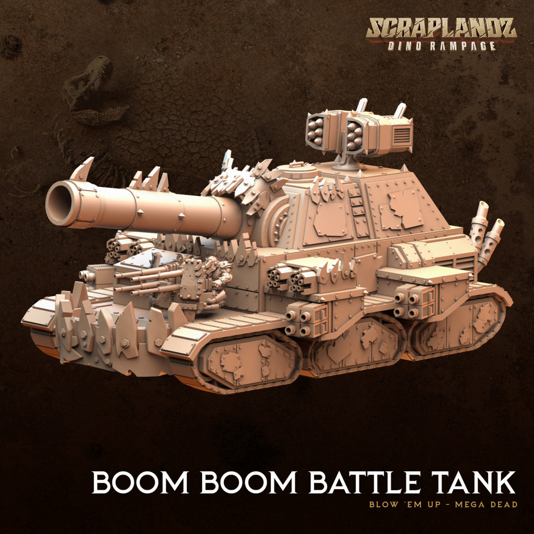 Ork Boom Boom Battle Tank - by Dark Gods- Tabletop RPG Miniature - Roleplaying 3D Printed Fantasy Mini