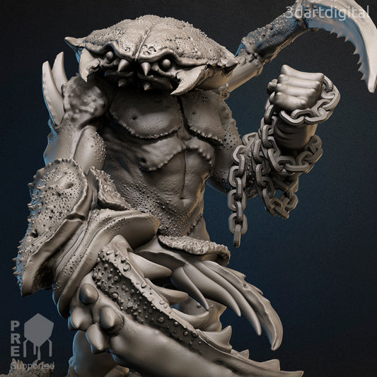 Bracyuron V2 - Sea Creature - Compatible with Warhammer 40K - by 3Dartguy- Tabletop RPG Miniature - Roleplaying 3D Printed Fantasy Mini