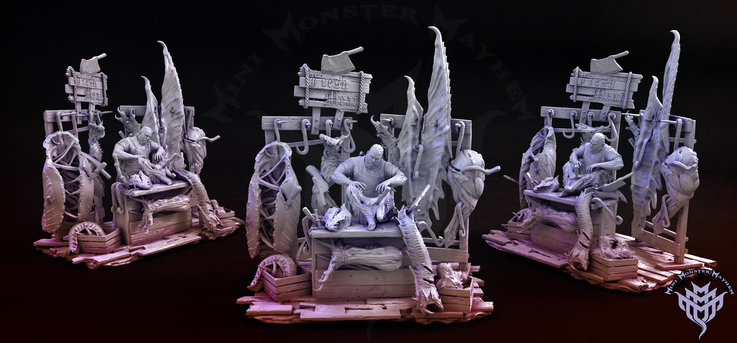 Butcher - by Mini Monster Mayhem- Tabletop RPG Miniature - Roleplaying 3D Printed Fantasy Mini