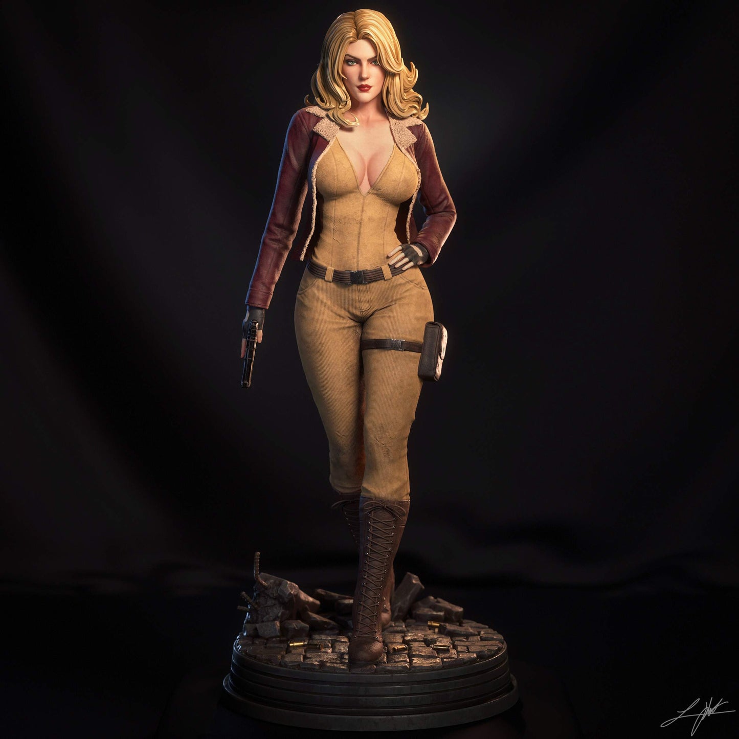 Cover Girl Sculpture (75mm to 500mm) - Unassembled/Unpainted/3D Print