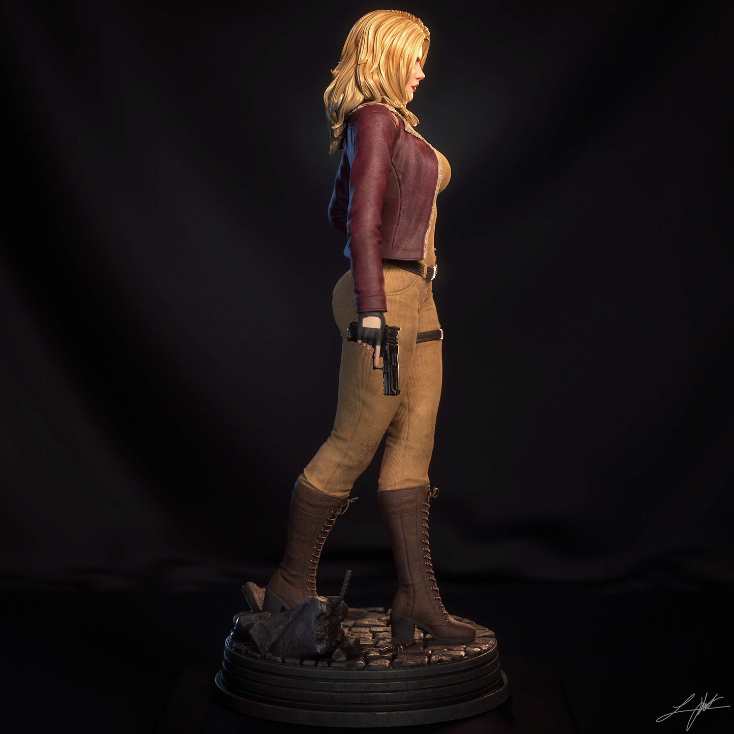 Cover Girl Sculpture (75mm to 500mm) - Unassembled/Unpainted/3D Print