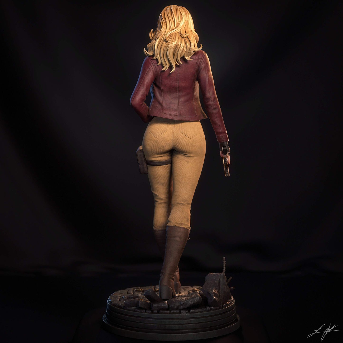 Cover Girl Sculpture (75mm to 500mm) - Unassembled/Unpainted/3D Print