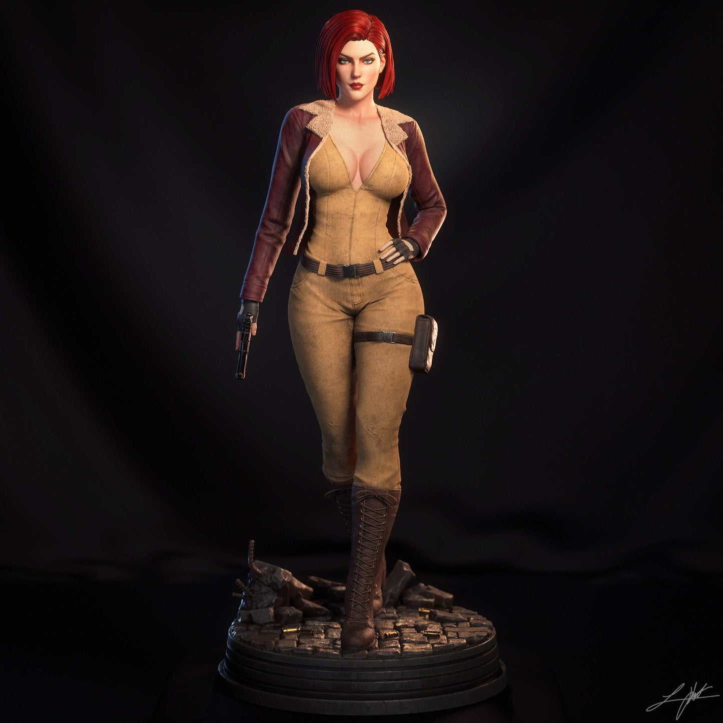 Cover Girl Sculpture (75mm to 500mm) - Unassembled/Unpainted/3D Print