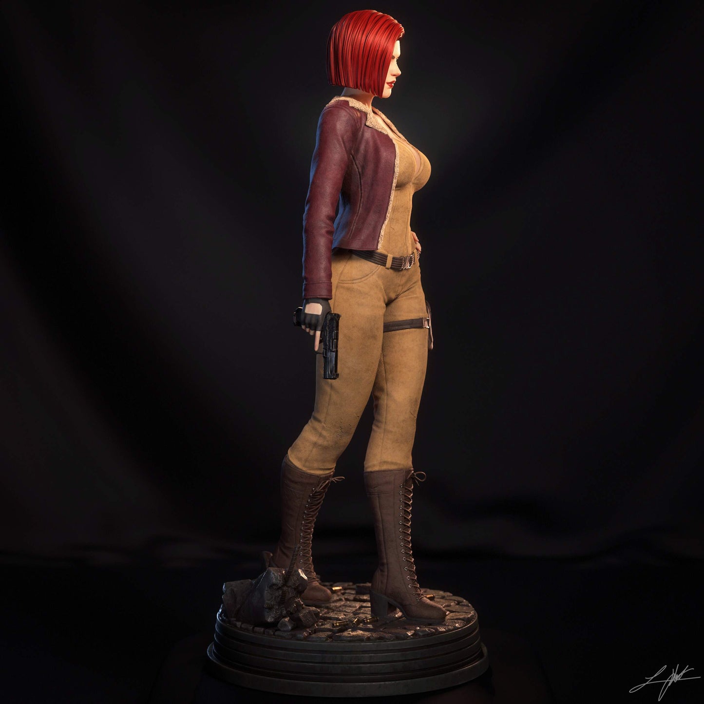 Cover Girl Sculpture (75mm to 500mm) - Unassembled/Unpainted/3D Print