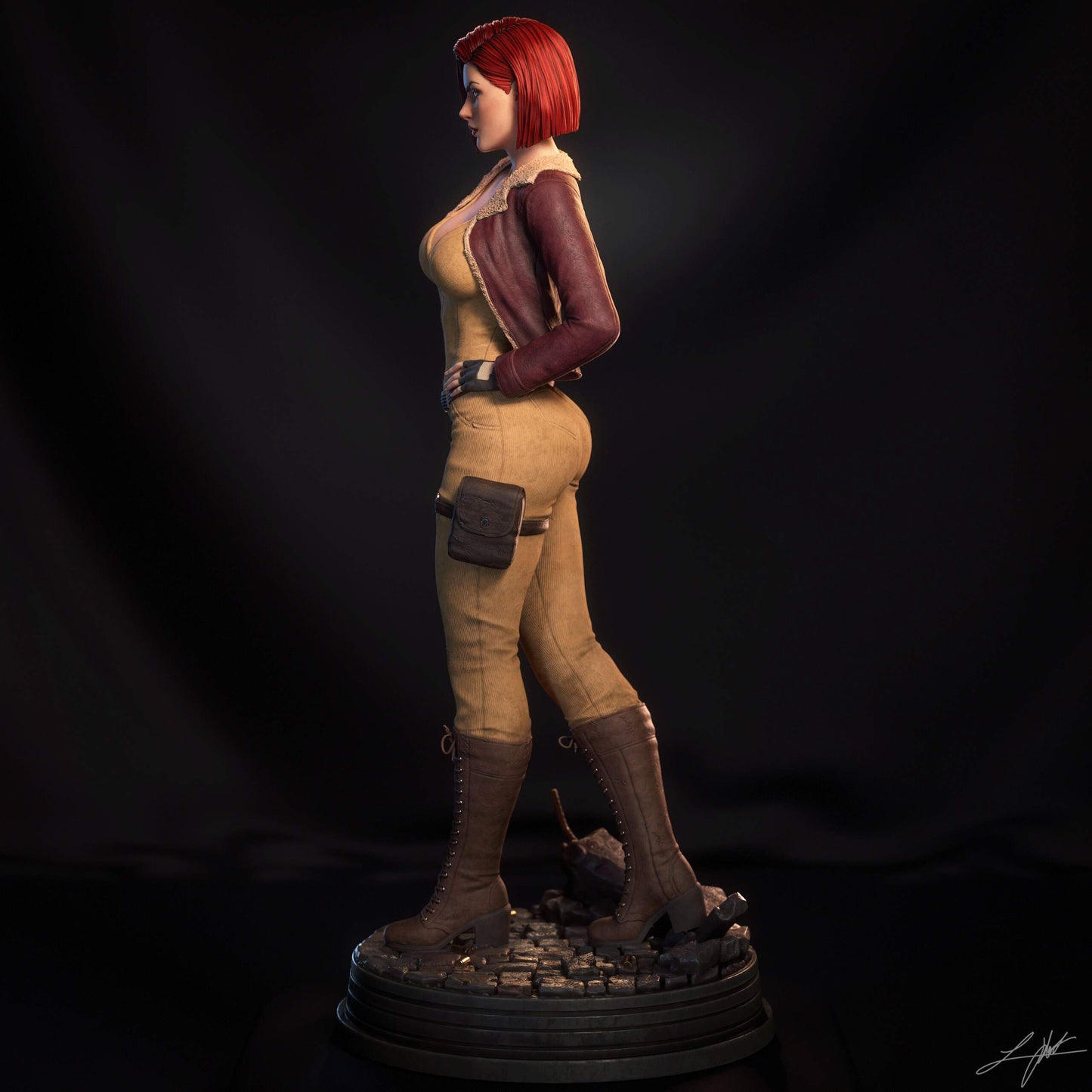 Cover Girl Sculpture (75mm to 500mm) - Unassembled/Unpainted/3D Print