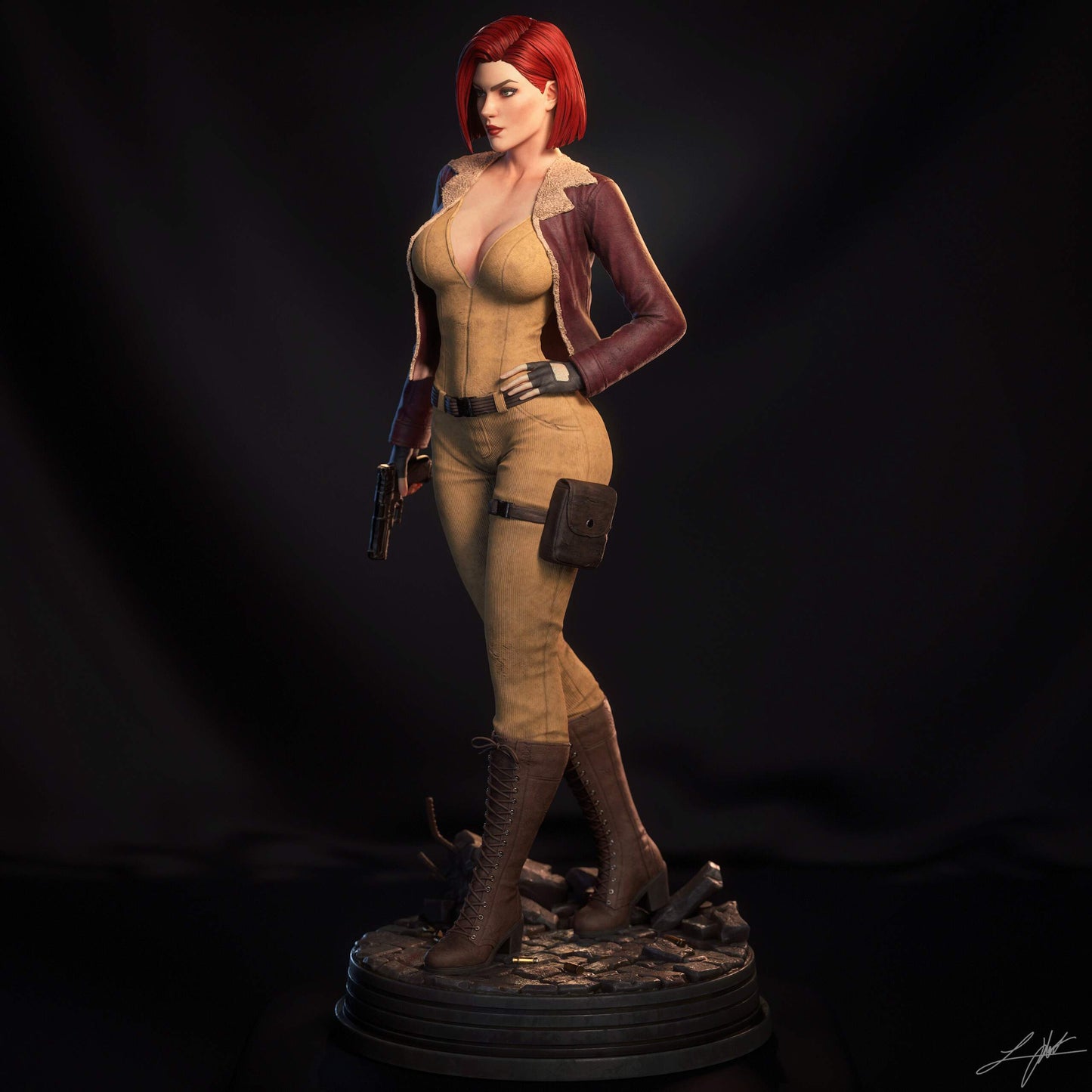 Cover Girl Sculpture (75mm to 500mm) - Unassembled/Unpainted/3D Print
