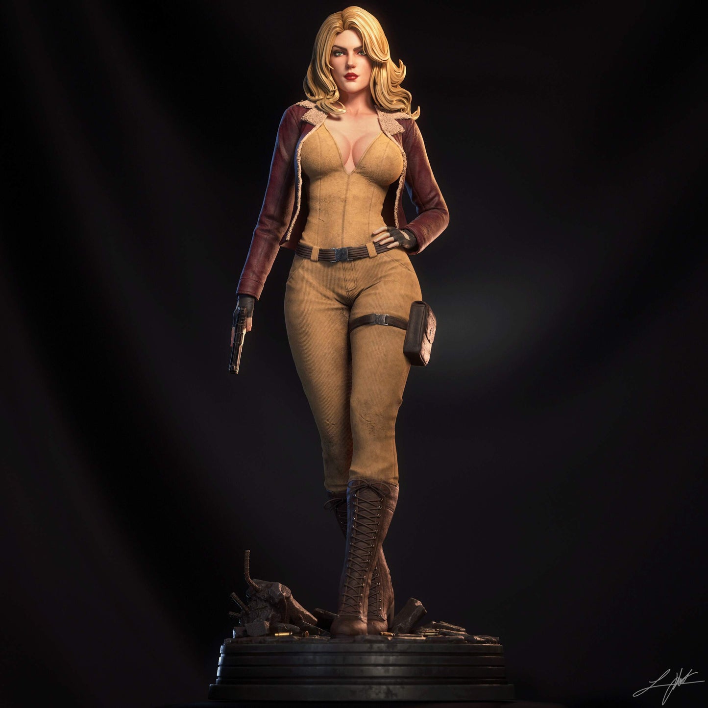 Cover Girl Sculpture (75mm to 500mm) - Unassembled/Unpainted/3D Print