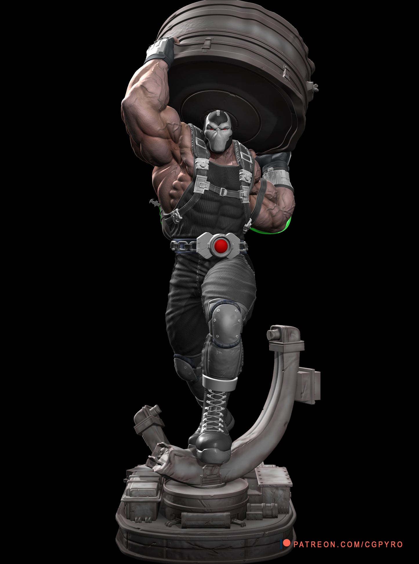 BANE: THE UNSTOPPABLE ENFORCER Sculpture(75mm to 500mm) - Unassembled/Unpainted/3D Print