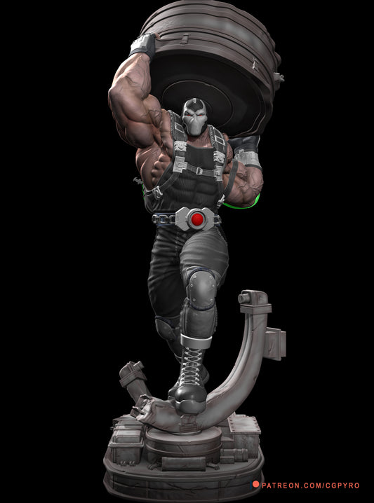 BANE: THE UNSTOPPABLE ENFORCER Sculpture(75mm to 500mm) - Unassembled/Unpainted/3D Print