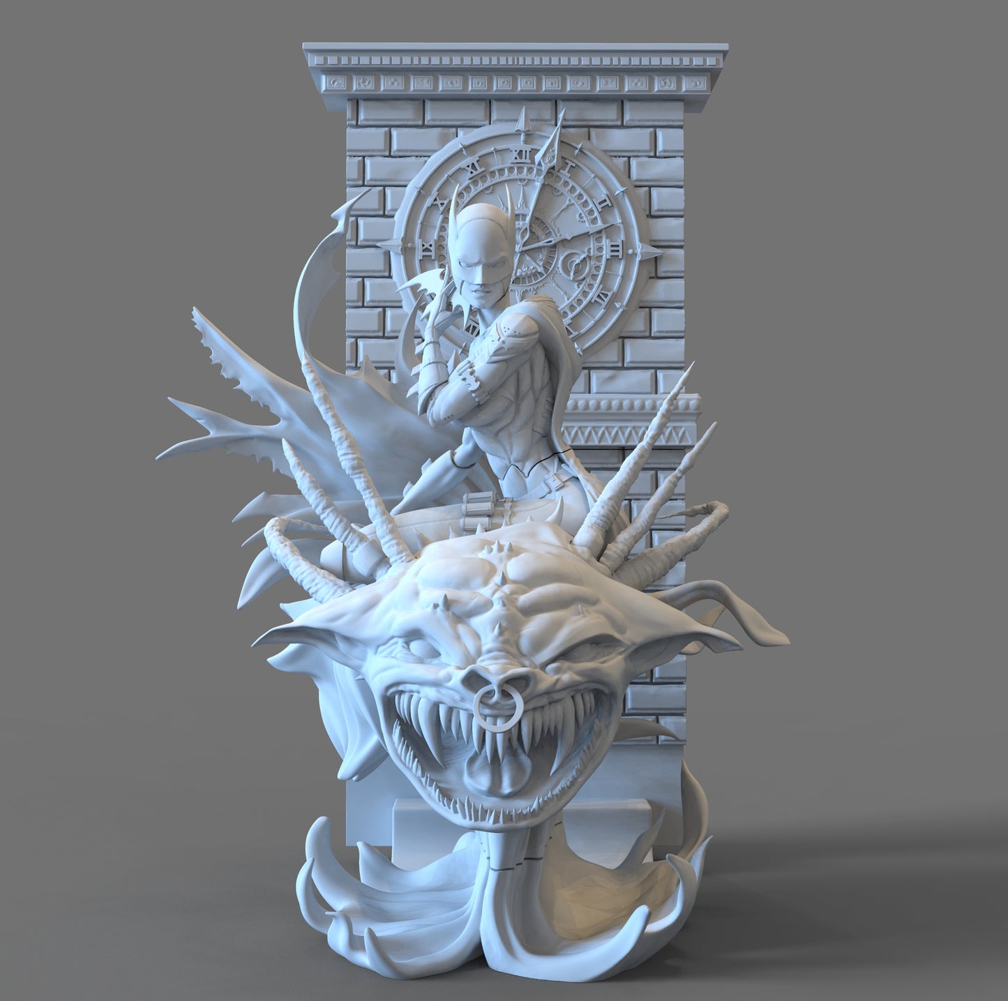 Batgirl Sculpture (75mm to 500mm) - Unassembled/Unpainted/3D Print