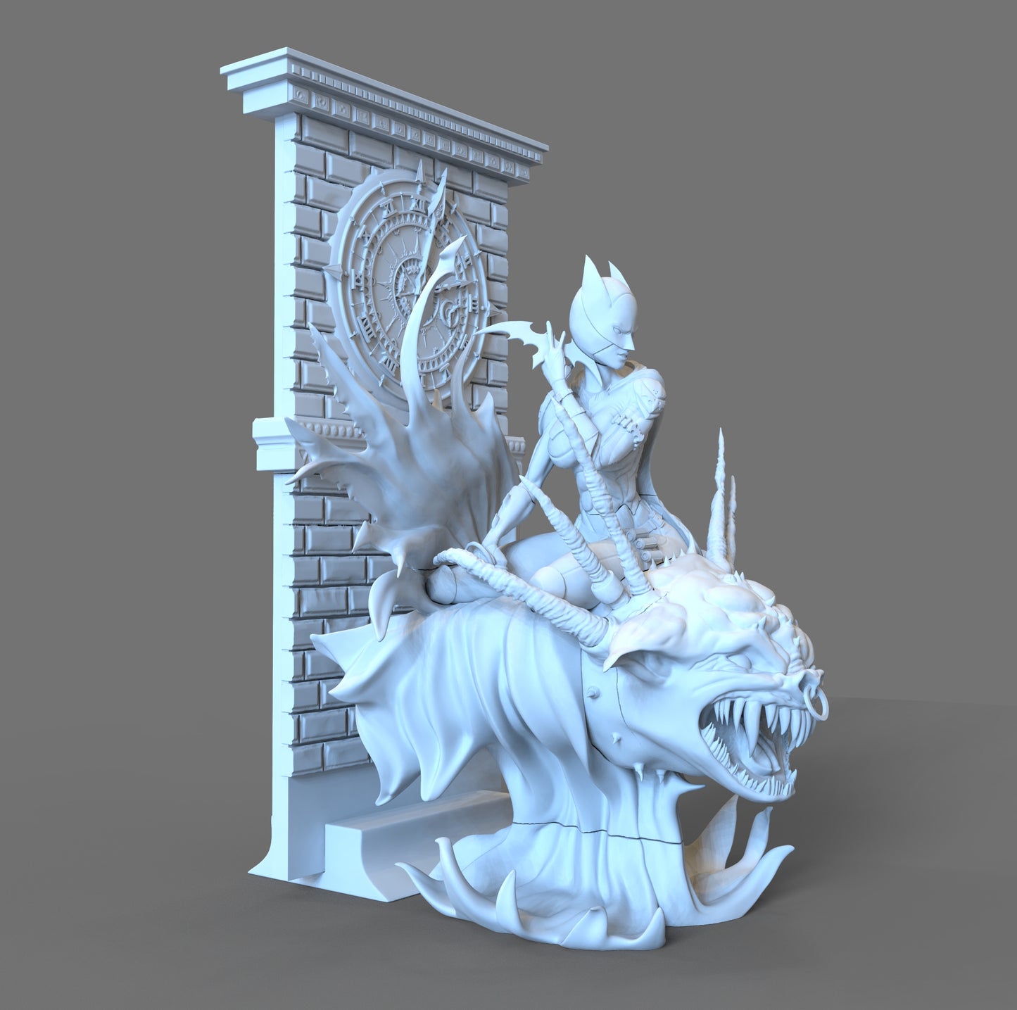 Batgirl Sculpture (75mm to 500mm) - Unassembled/Unpainted/3D Print