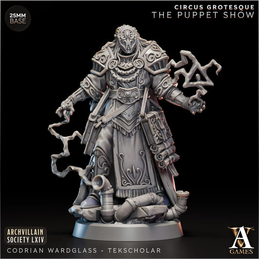 Codrian Wardglass - Tekscholar - Le Maître des marionnettes - Circus Grotesque - Le Spectacle de marionnettes - JDR - Wargaming - Mordheim - Donjons et Dragons