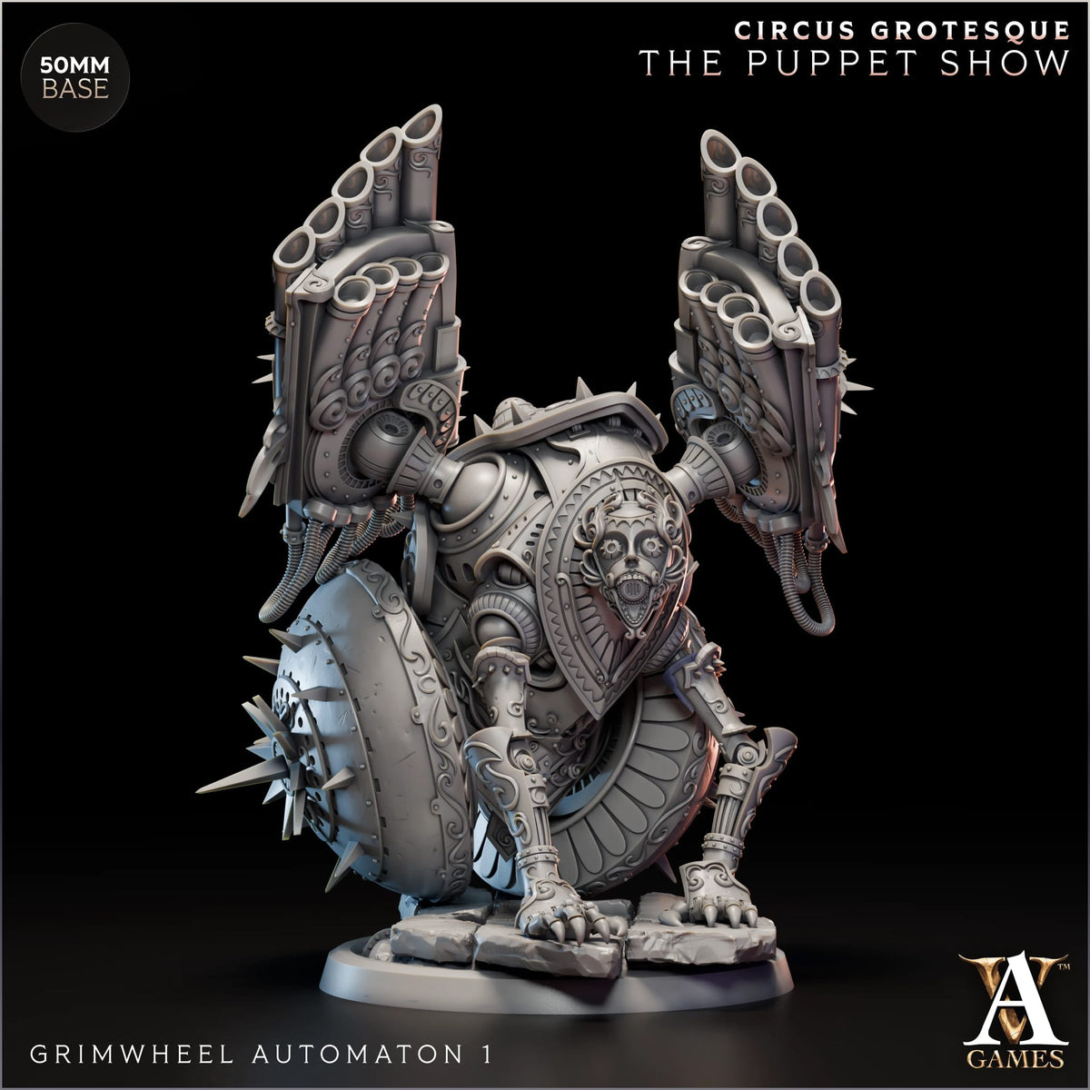 Grimwheel Automaton - Circus Grotesque - The Puppet Show - TTRPG - Wargaming - Mordheim - Dungeons and Dragons