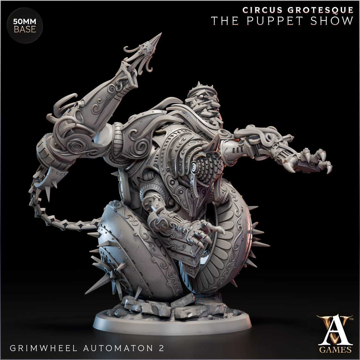 Grimwheel Automaton - Circus Grotesque - The Puppet Show - TTRPG - Wargaming - Mordheim - Dungeons and Dragons