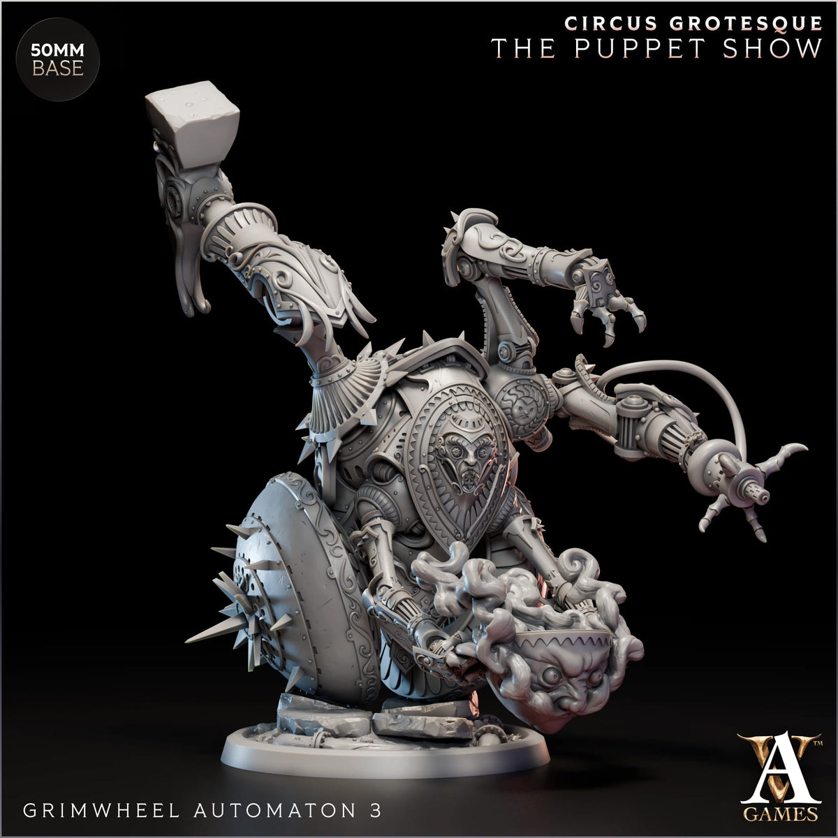 Grimwheel Automaton - Circus Grotesque - The Puppet Show - TTRPG - Wargaming - Mordheim - Dungeons and Dragons