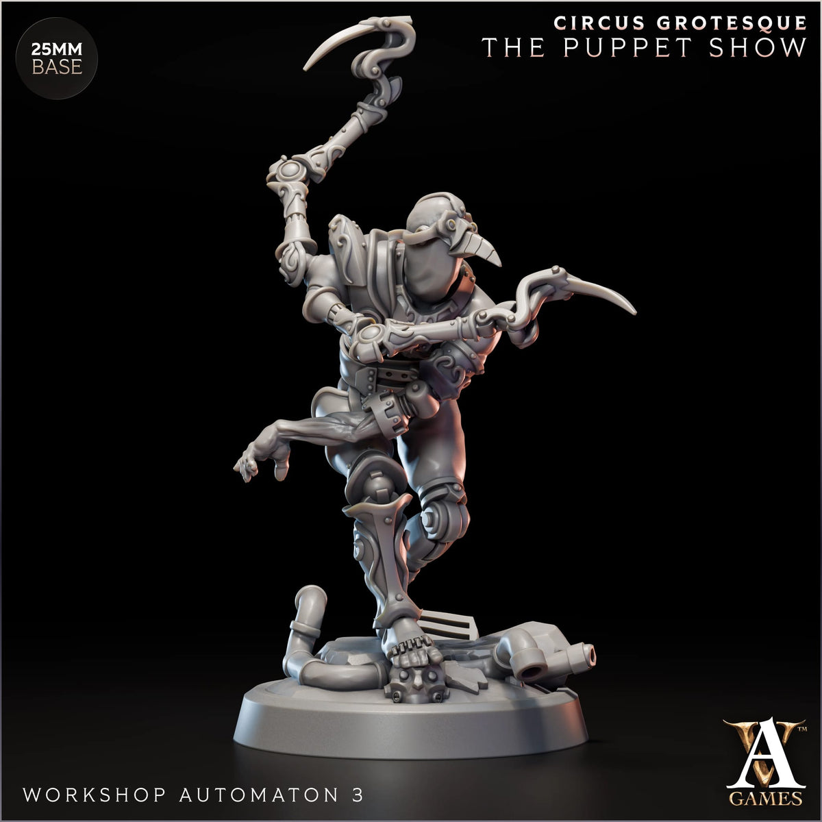 Workshop Automaton (x4) - Circus Grotesque - The Puppet Show - TTRPG - Wargaming - Mordheim - Dungeons and Dragons