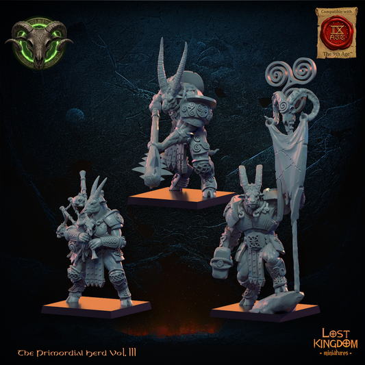Longhorn Herd CG (x3) - Beast-Men - TTRPG - Wargaming - Dungeons and Dragons