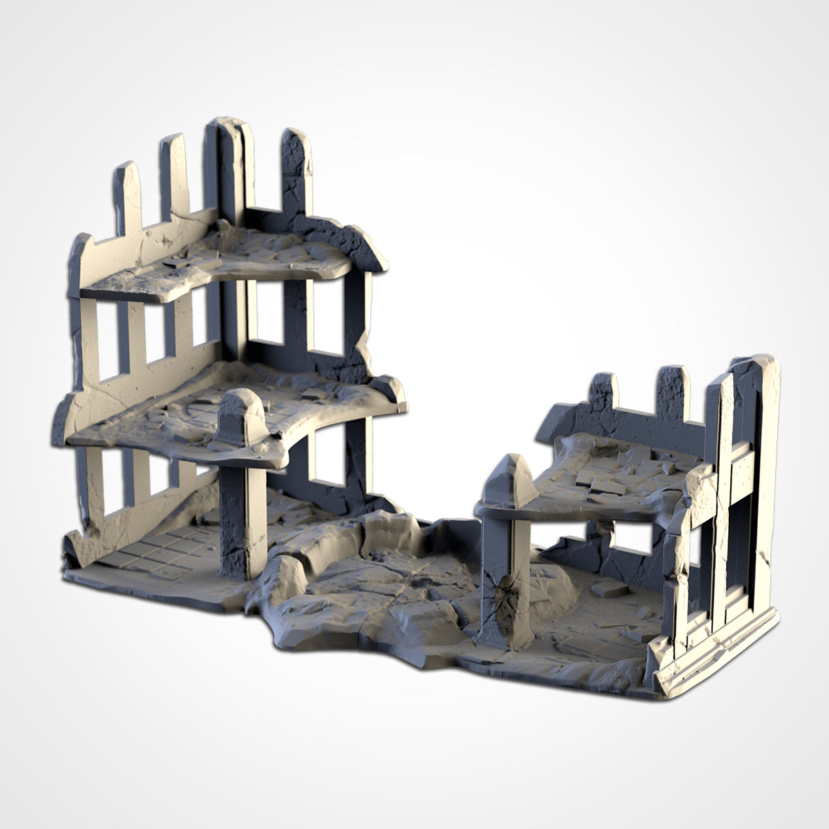 City Ruins - Terrain - Dungeons and Dragons - by Txarli Factory - Tabletop RPG Miniature - Roleplaying 3D Printed Fantasy Mini