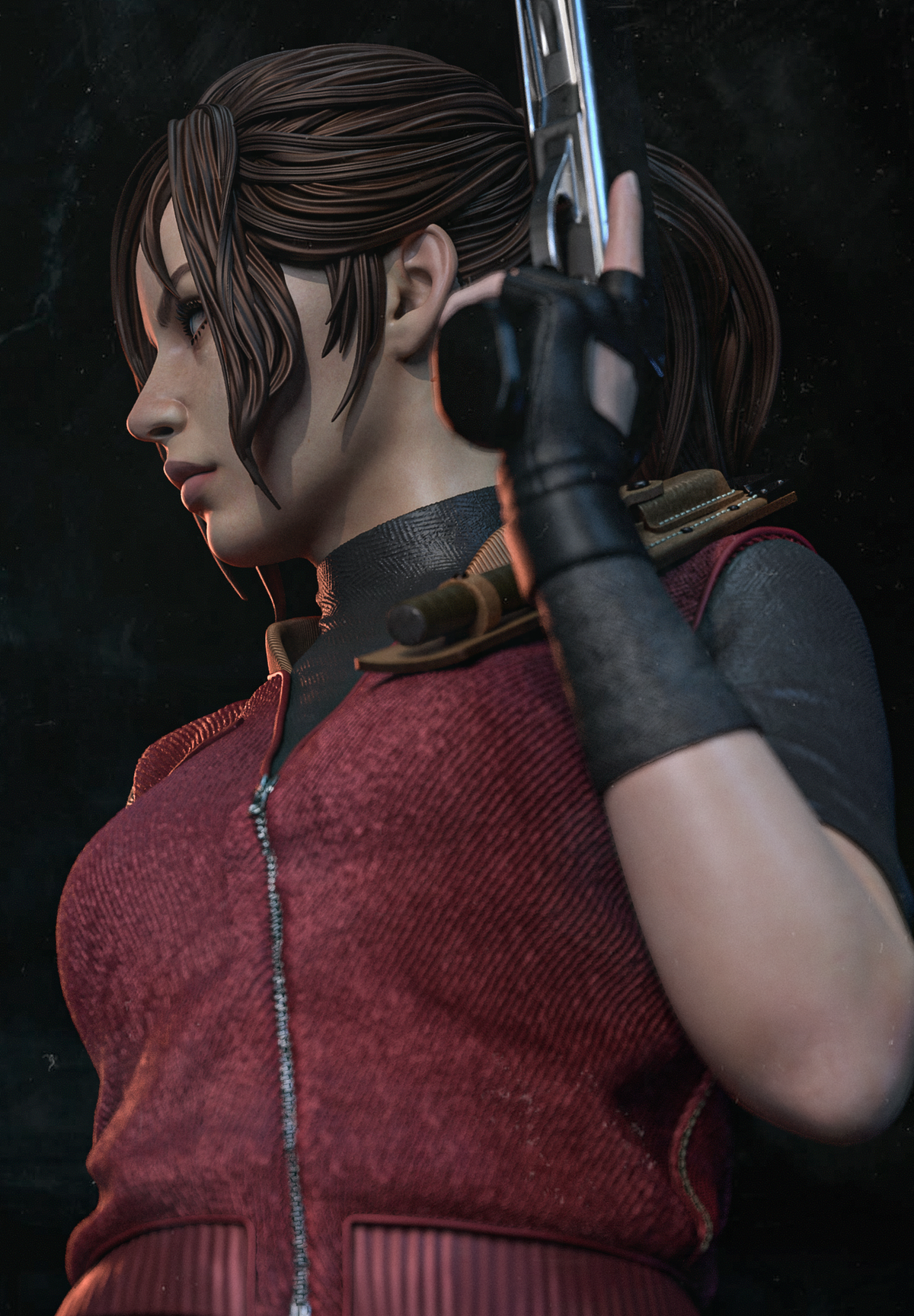 Claire Redfield Sculpture (75mm to 500mm) - Unassembled/Unpainted/3D Print