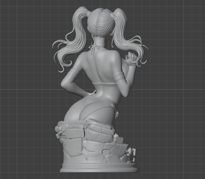 Harley Quinn pin-up Bust (75mm to 500mm) - Unassembled/Unpainted/3D Print