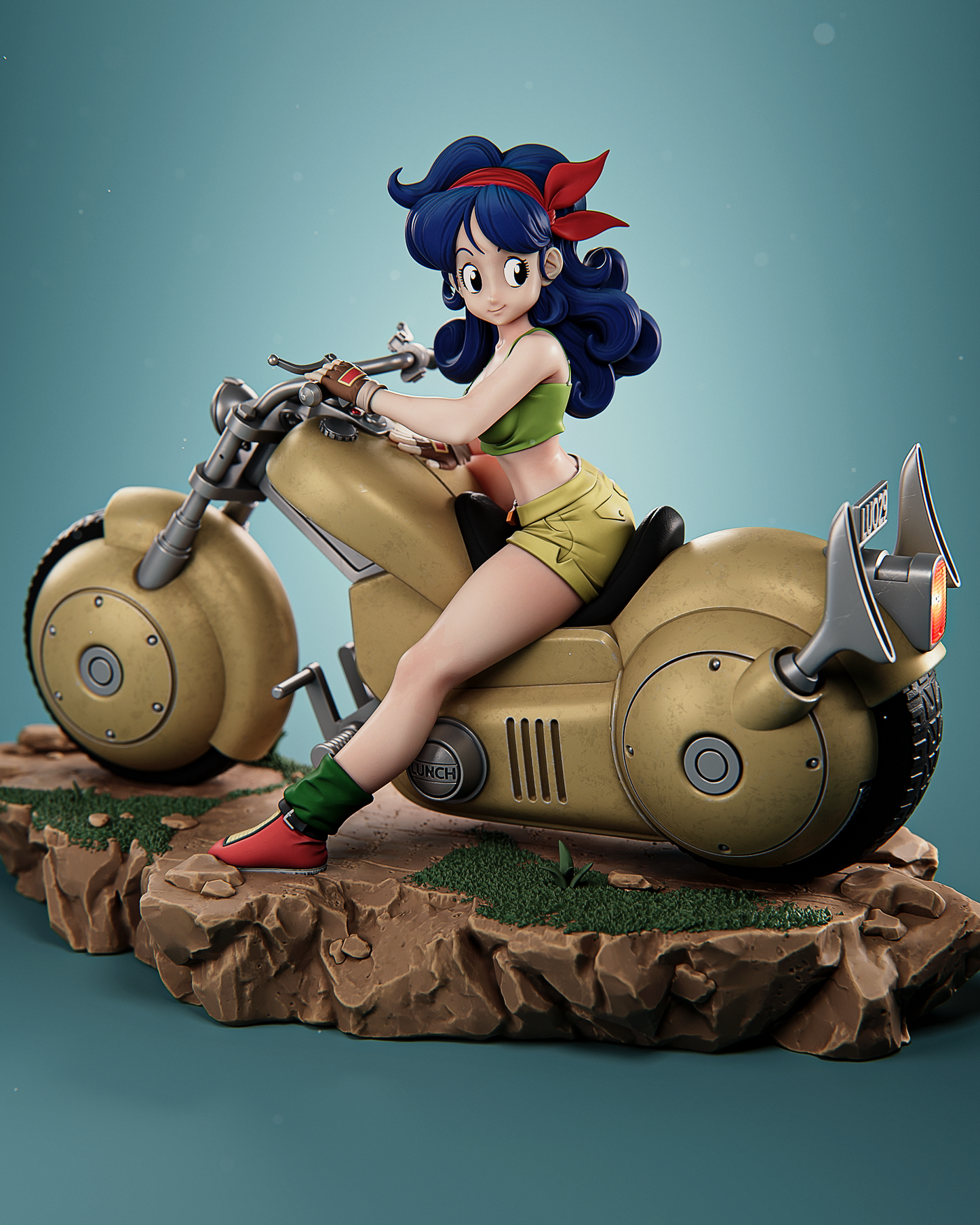 Cora & Bulma DBZ Sculpture (75mm to 500mm) - Unassembled/Unpainted/3D Print
