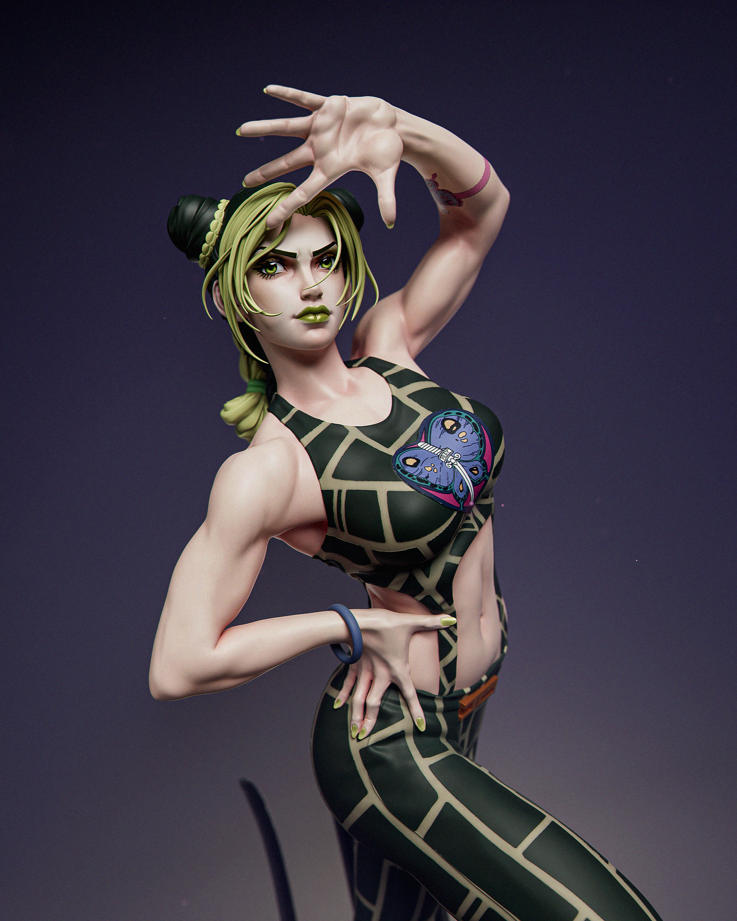 Jolyne Kujo Sculpture (75mm to 500mm) - Unassembled/Unpainted/3D Print