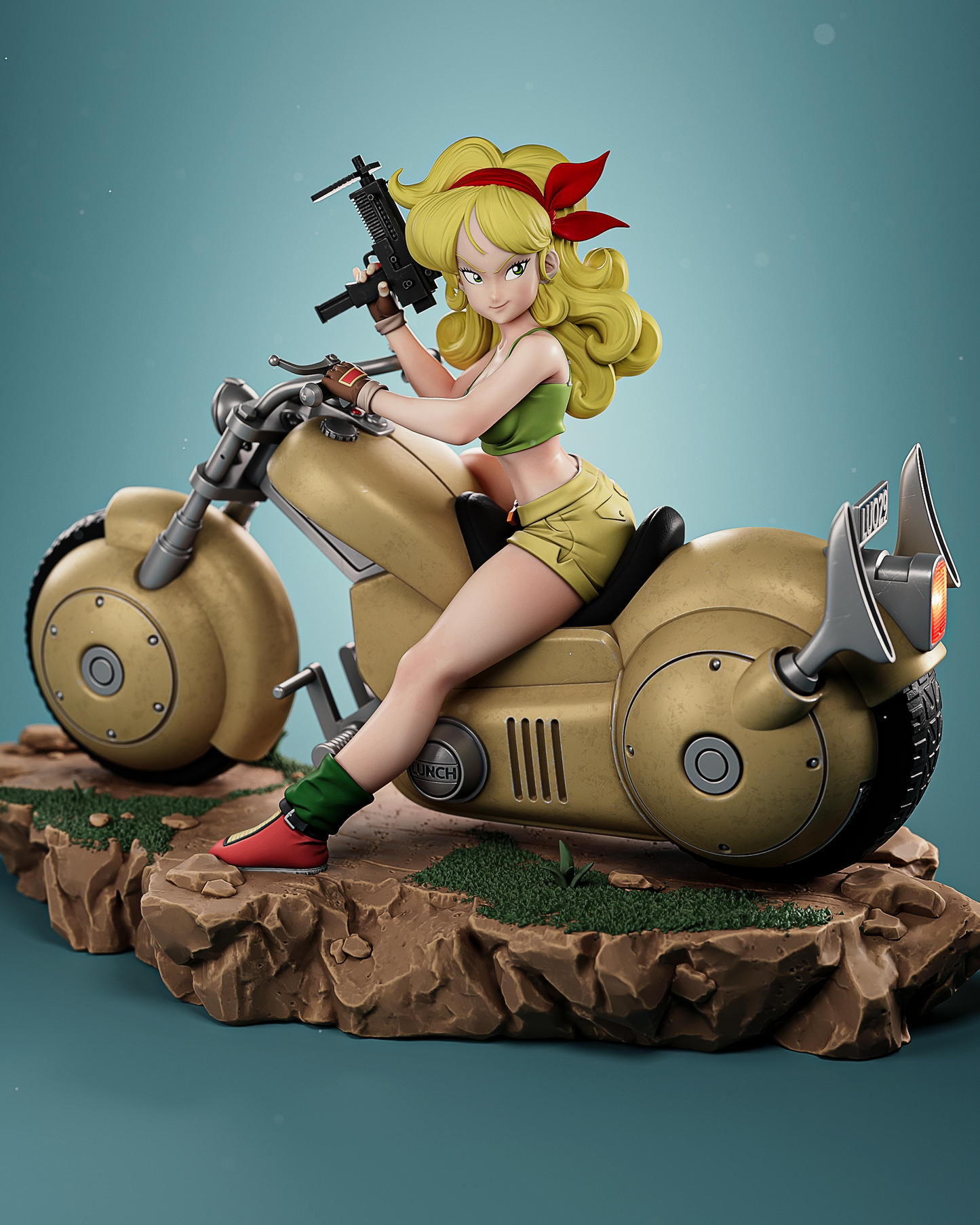 Cora & Bulma DBZ Sculpture (75mm to 500mm) - Unassembled/Unpainted/3D Print